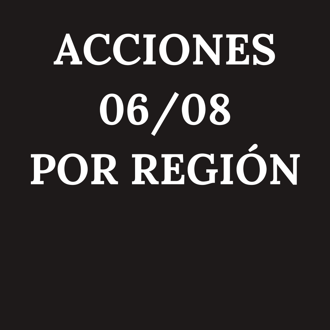 El 6 de Agosto se trata la ley. Acciones por región.