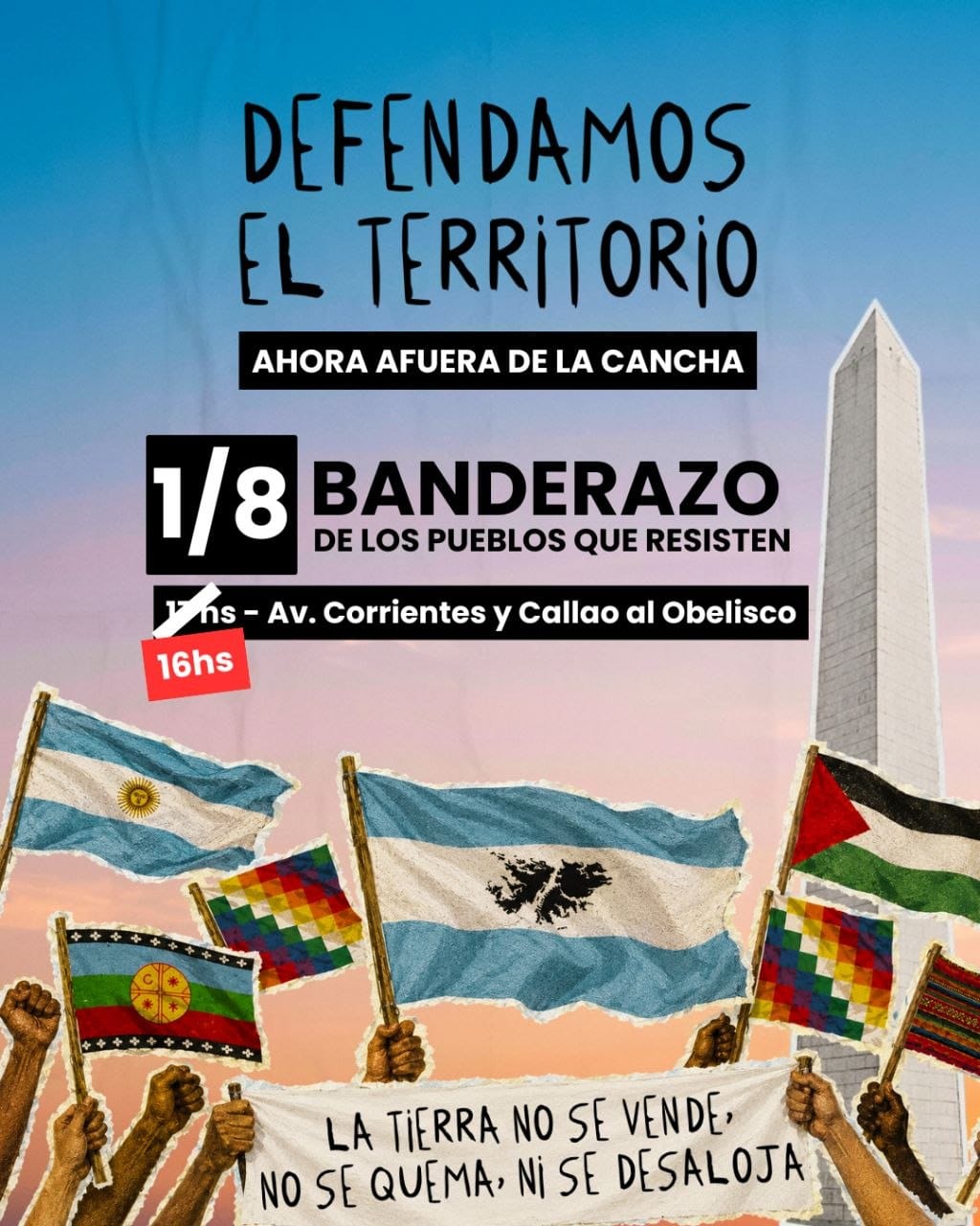Sumate al Banderazo del 1° de Agosto