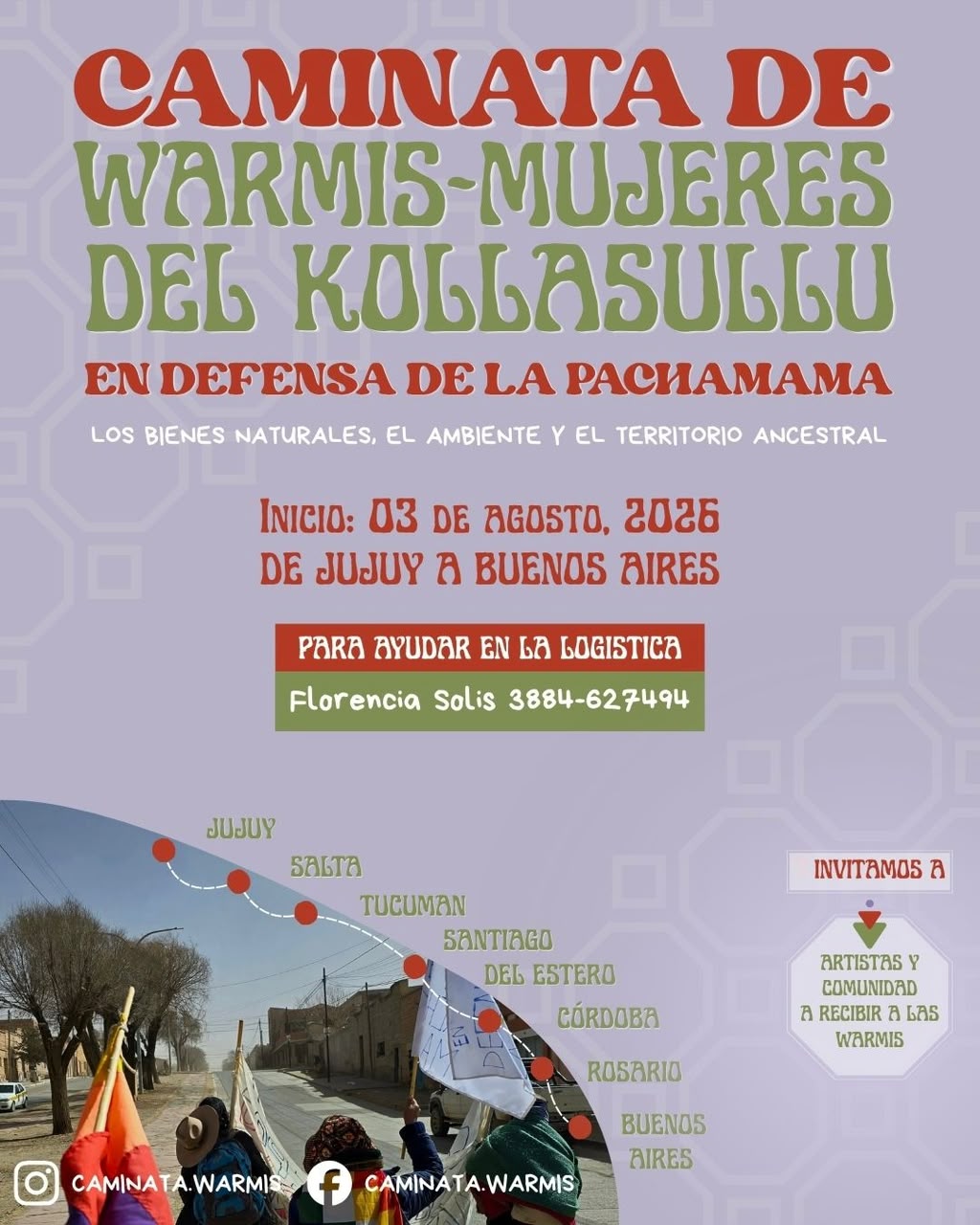 Colaborá con la Caminata de Warmis por la tierra