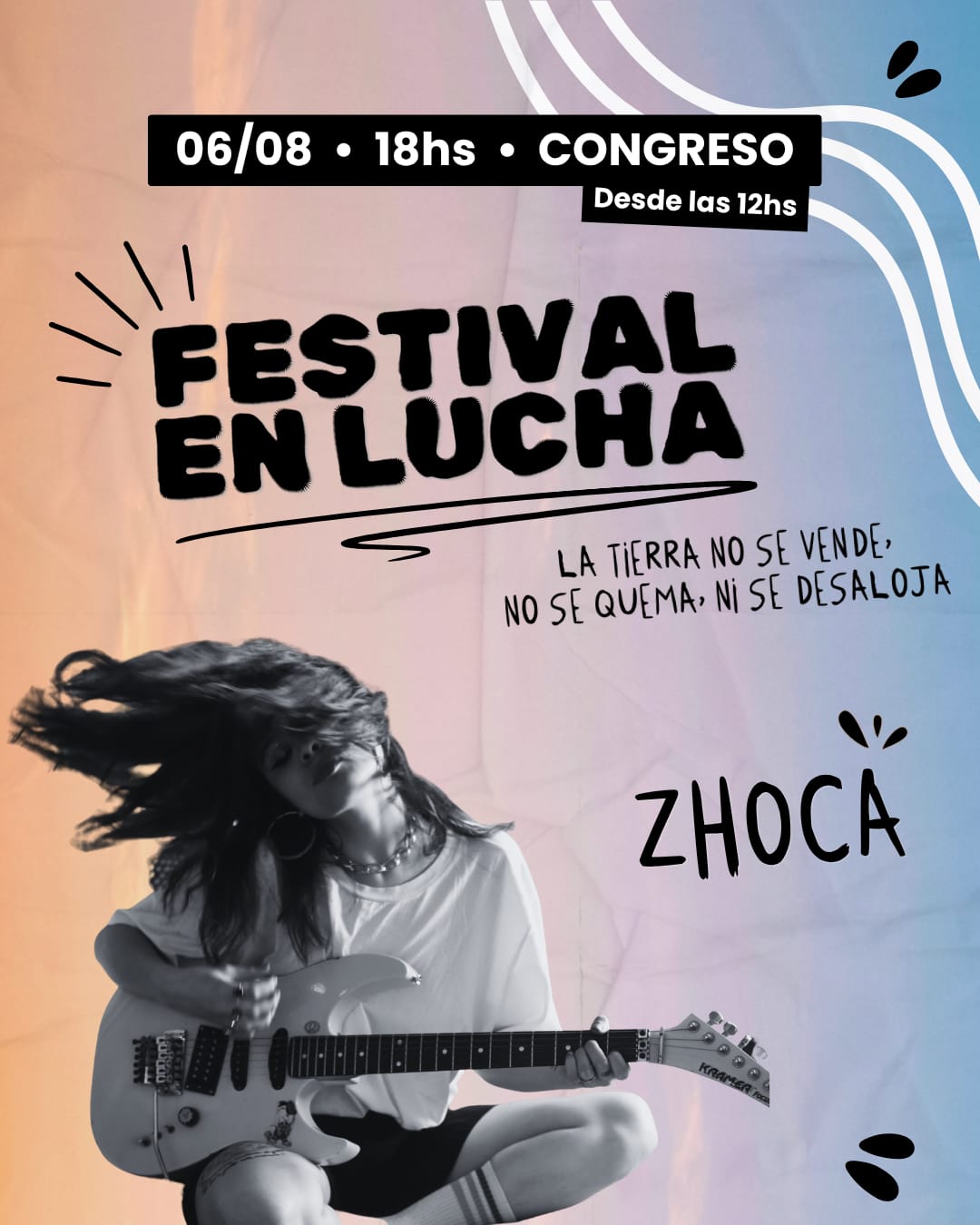 Flyer festival en lucha: Kumbia Queers: Zhoca