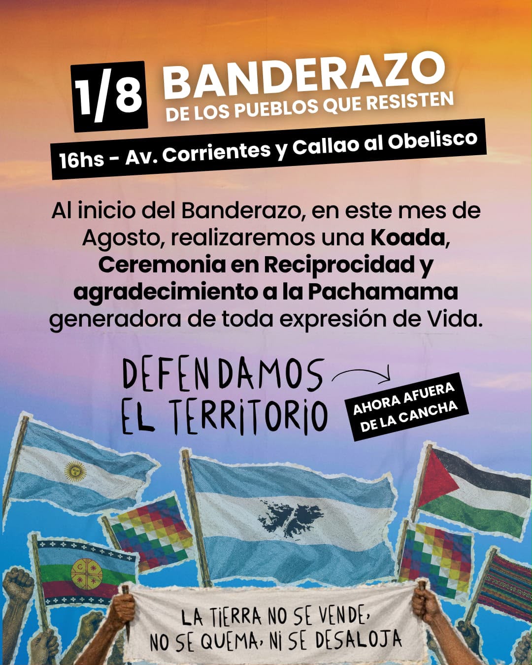 Participá de las acciones por la Tierra del 25 de Julio al 6 de Agosto