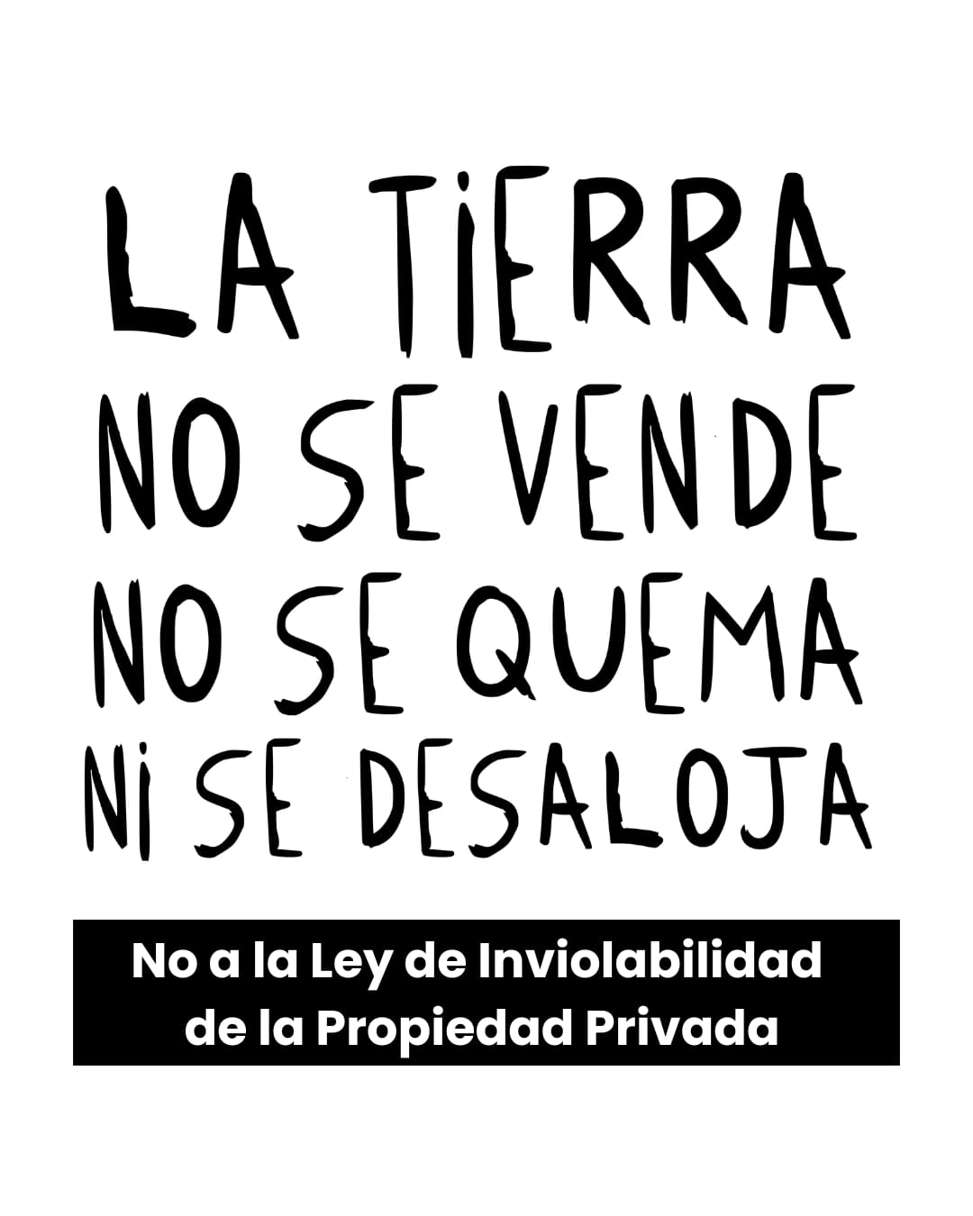 Flyer de acciones por la Tierra y el Territorio en defensa de la soberanía.