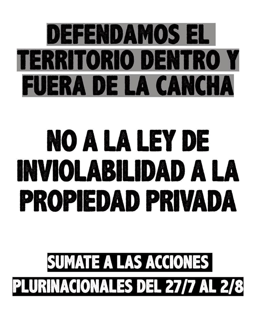 Flyer de acciones por la Tierra y el Territorio.