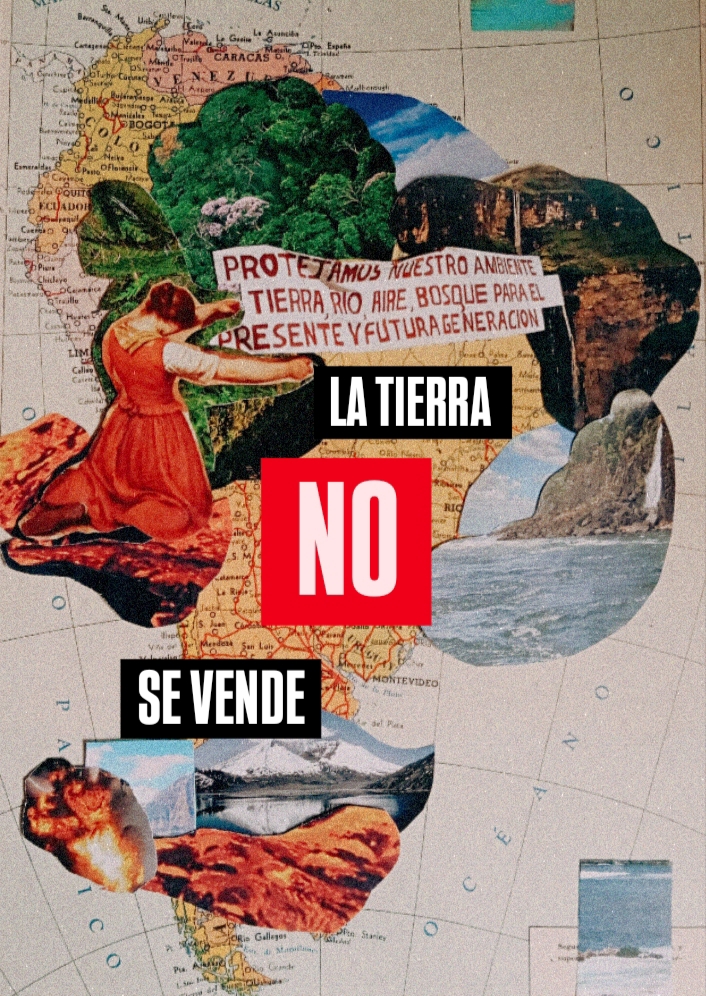 Afiche del 6 de agosto por la defensa de la tierra.