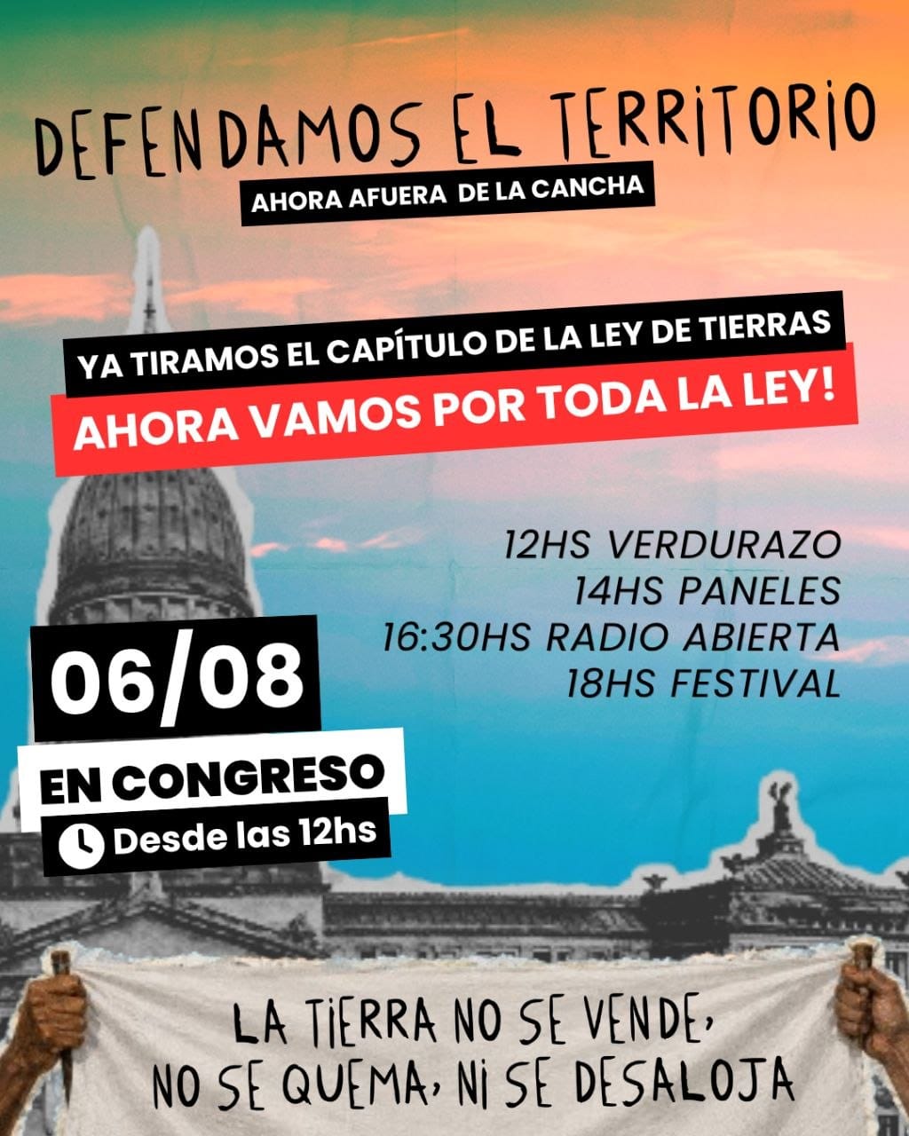 Urgente: No bajemos la guardia. La estructura central de la ley que atenta contra la soberanía y la justicia territorial sigue intacta. La tierra no se vende, se defiende.